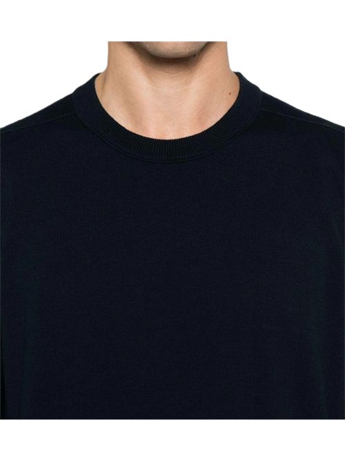 STONE ISLANDFelpa girocollo blu con patch logo Stone Island | L1S155100062S00B9V0020